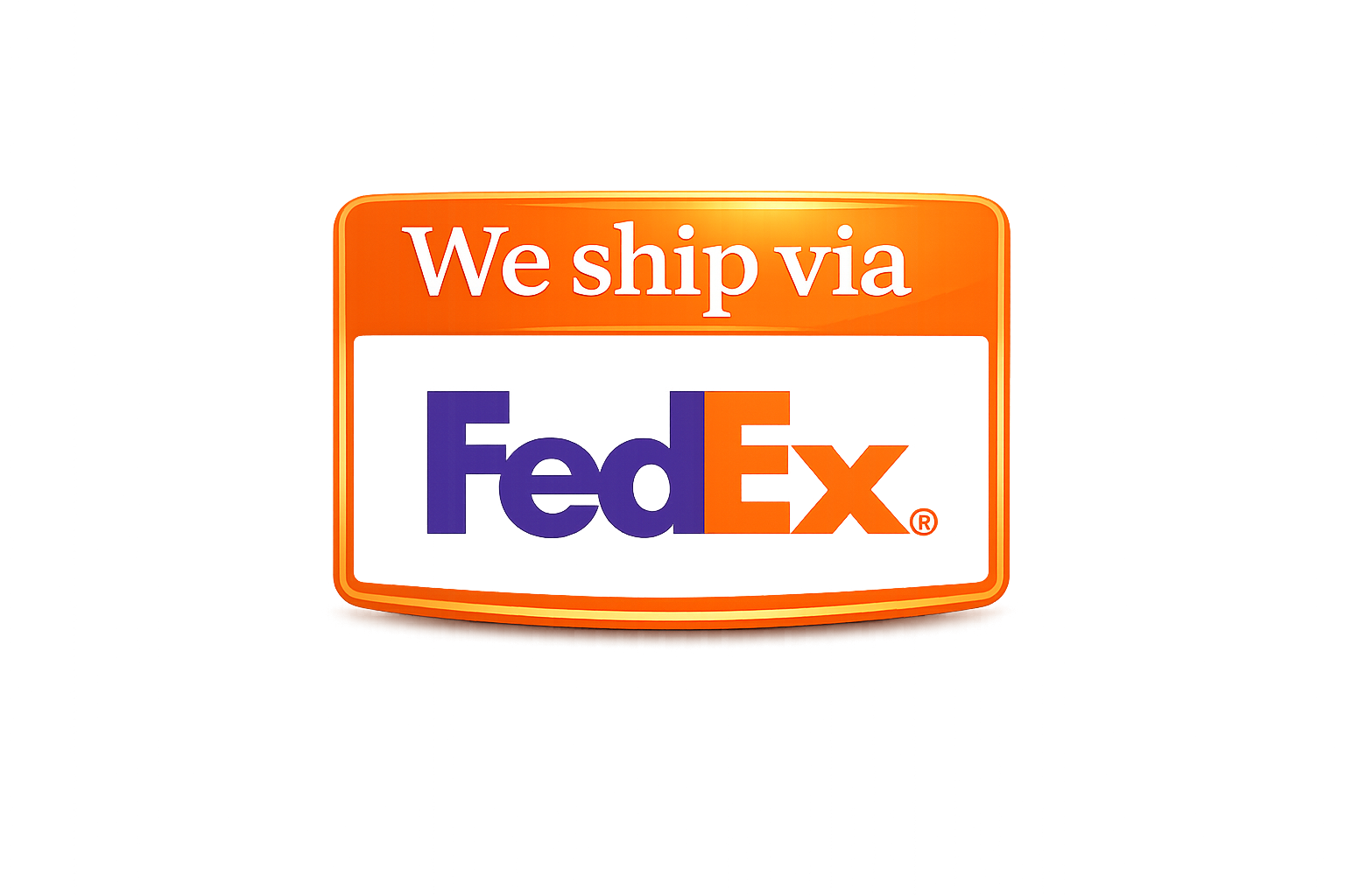 We ship via FedEx